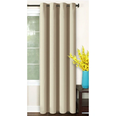 ستائر بلاك اوت - لوح واحد - 132 سم عرض × 214 سم طول - بيج - بثقوب (BL)