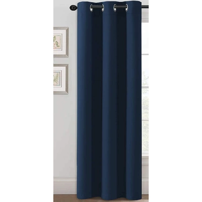 ستائر بلاك اوت - لوح واحد - 140 سم عرض × 240 سم طول - أزرق داكن - بثقوب (BL)