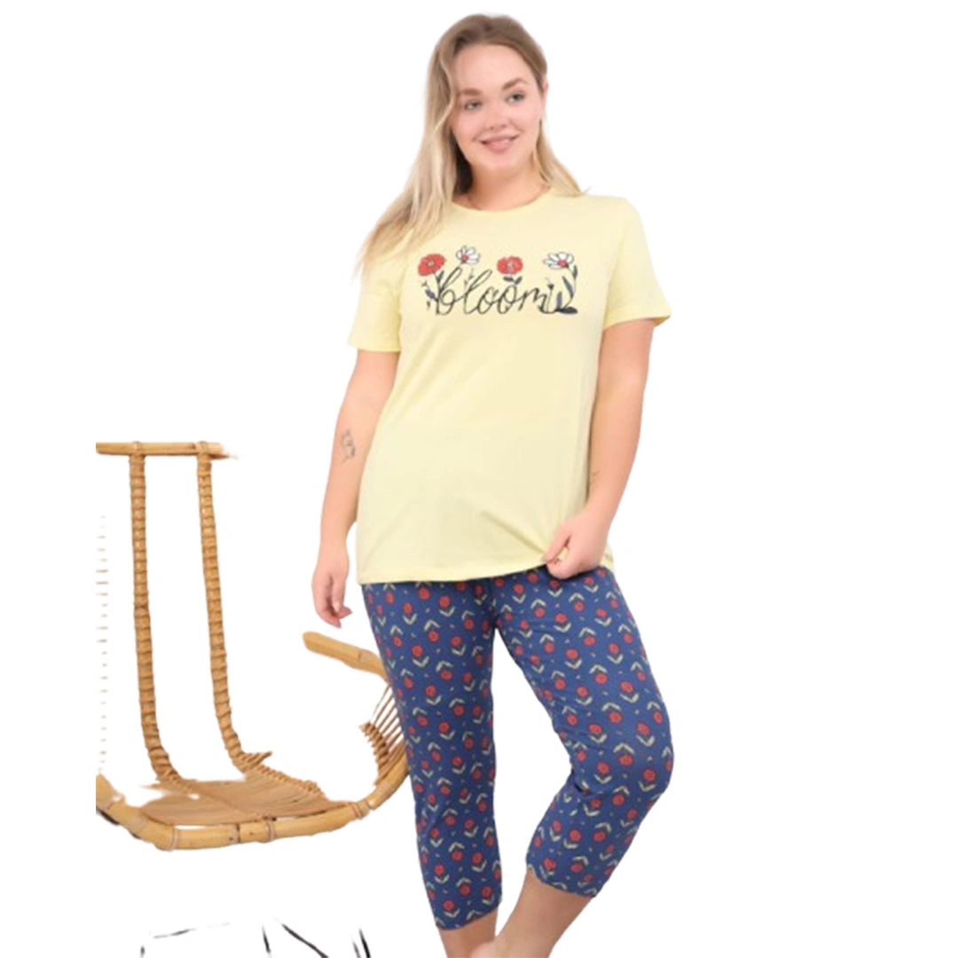 بيجامه حريمي قطعتين - قطن 303