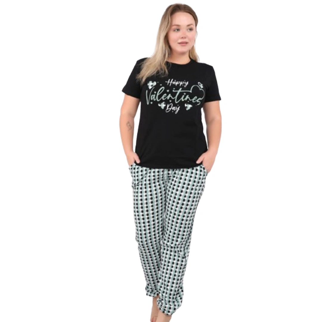 بيجامه حريمي قطعتين - قطن 309