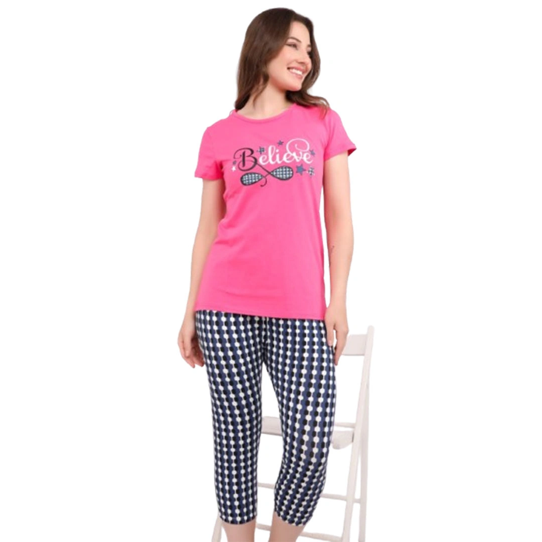 بيجامه حريمي قطعتين - قطن 310