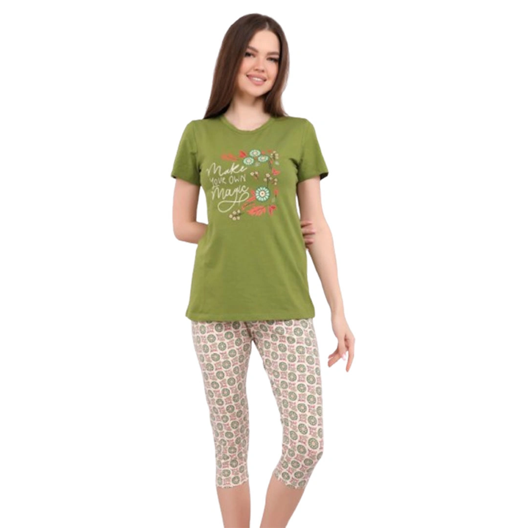 بيجامه حريمي قطعتين - قطن 312