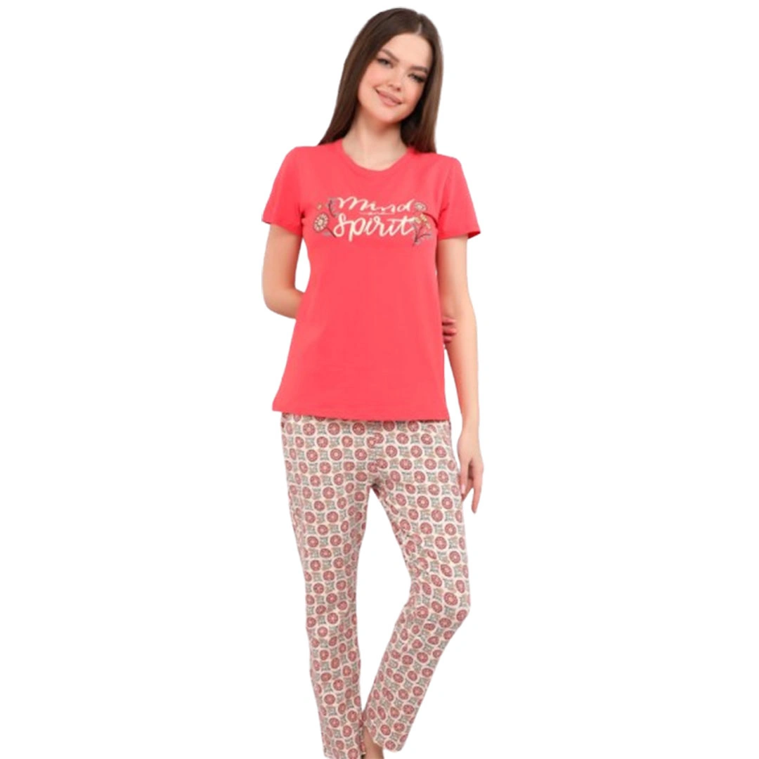 بيجامه حريمي قطعتين - قطن 314