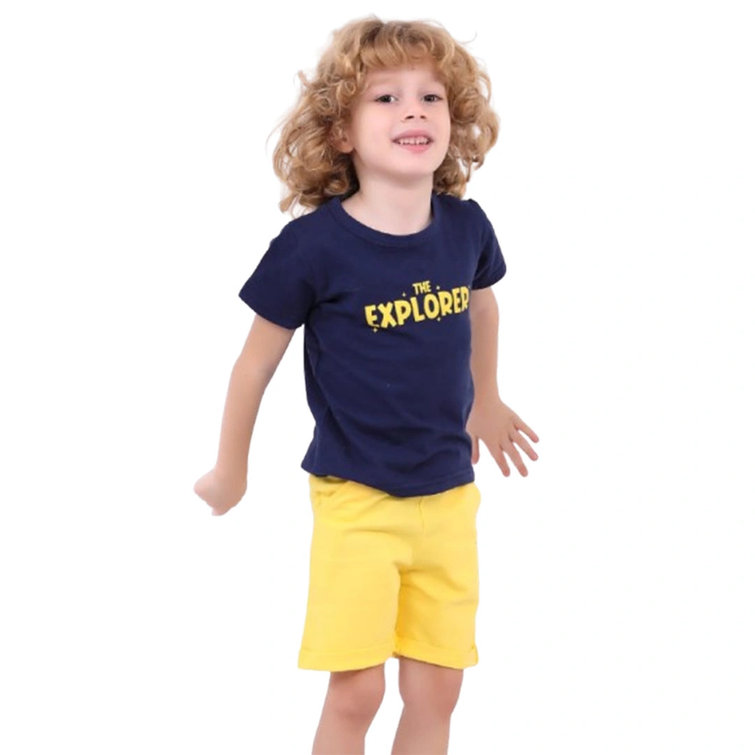 بيجامه اولادي صيفي قطن - 2 قطعة 100