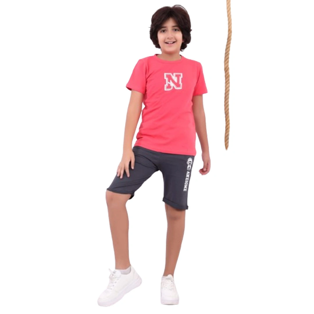 بيجامه اولادي صيفي قطن - 2 قطعة 102