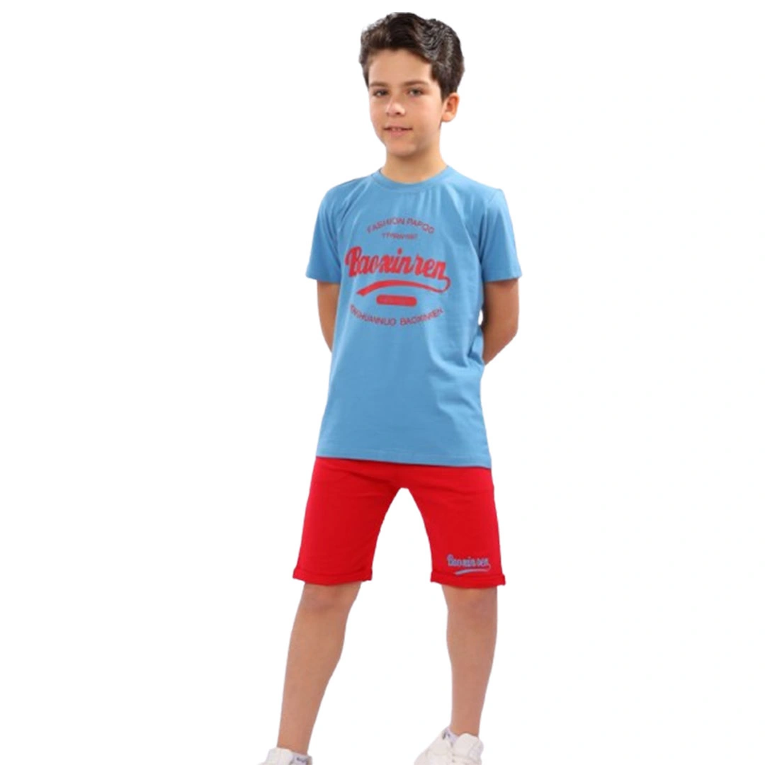 بيجامه ولادي صيفي قطن - 2 قطعة 146