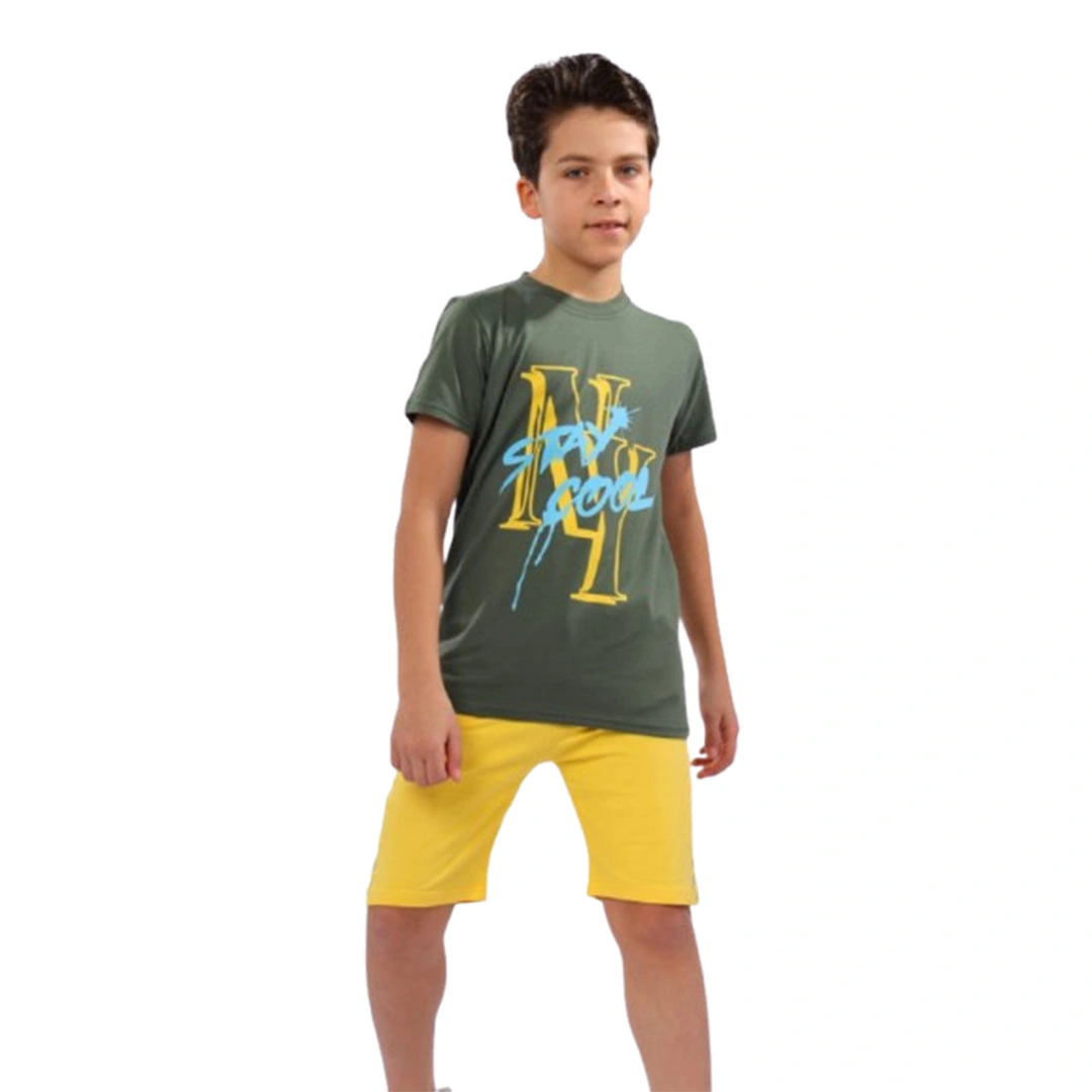 بيجامه ولادي صيفي قطن - 2 قطعة 150