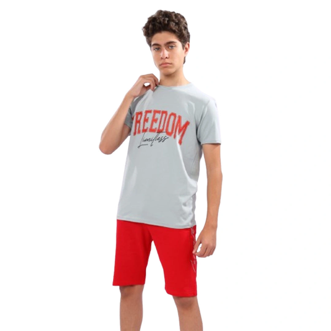 بيجامه ولادي صيفي قطن - 2 قطعة 151