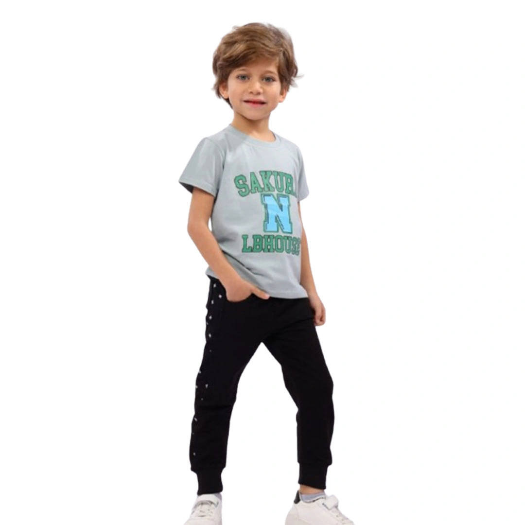 بيجامه ولادي صيفي قطن - 2 قطعة 152