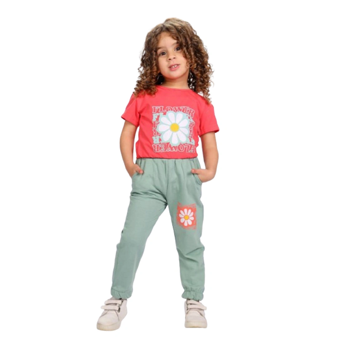 بيجامه بناتي صيفي قطن - 2 قطعة 200