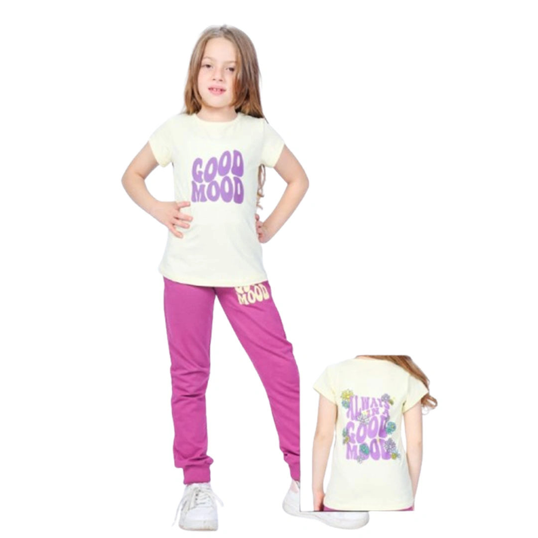 بيجامه بناتي صيفي قطن - 2 قطعة 229