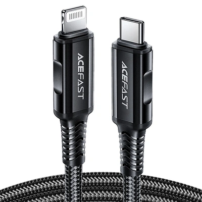 كابل شحن C4-01 USB-C إلى لايتنينج سبائك الألومنيوم (1.8 متر) - أسود