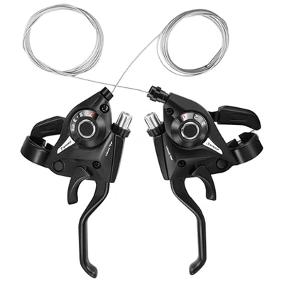 مجموعة مقابض فرامل ناقل سرعة 3×7 مع كابلات داخلية