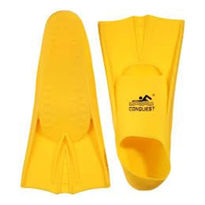 زعانف سباحة مرنة شكل زعنفة قرش - أصفر - مقاس 38