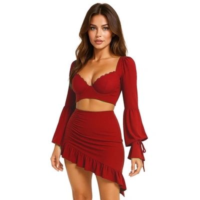 قميص نوم قطن قصير بكم طويل و فتحه منتصف البطن - 557