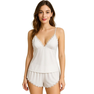 طقم للانجيري ستان بضي حمالة و شورت 126