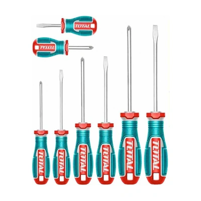 طقم مفكات من توتال - 8 قطع - TKSDS0826