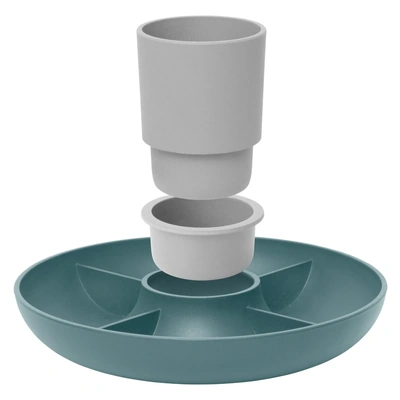 بيرغوف طبق تقديم مقبلات - 3 قطع - أزرق