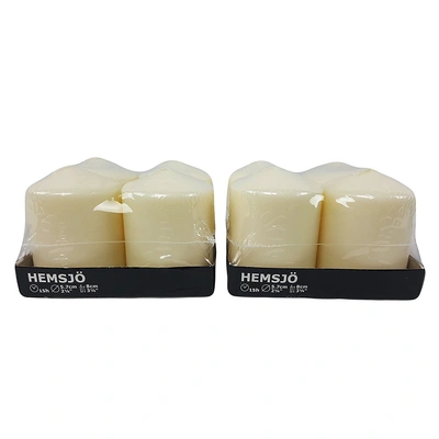 شموع هيمسجو عمودية ايكيا - 8 شموع - أبيض