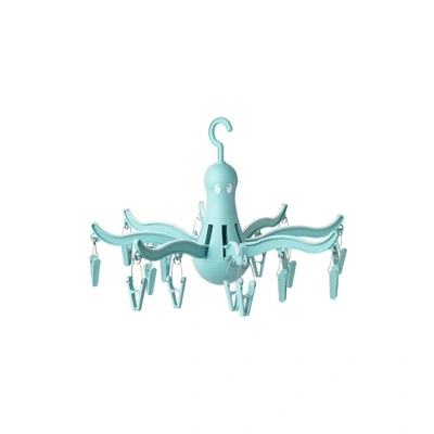 شماعة تجفيف ملابس - 16 مشبك - تركواز