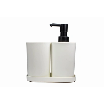موزع صابون بلاستيكي ايكيا - ابيض/اسود