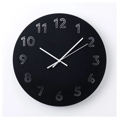 ساعة حائط TUNNISمن ايكيا - أسود - 30 سم