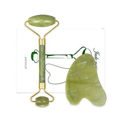 طقم أداة تدليك وجه - أخضر