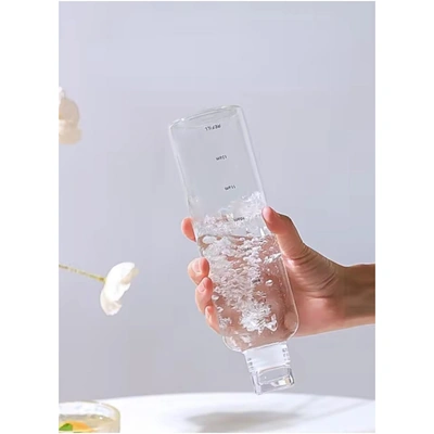 زجاجة مياه أكريليك بتصميم مانع للتسرب - شفاف