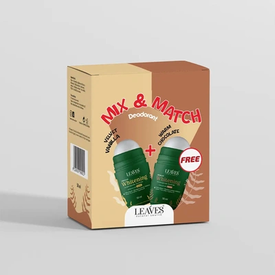 مزيل عرق من ليڤز برائحة الفانيليا المخملية + الشوكولاتة الدافئة - 50 مل + 50 مل