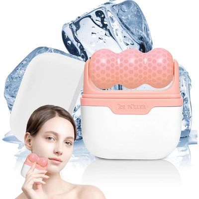 بكرة ثلج للوجه مزدوجة الاطراف - بينك