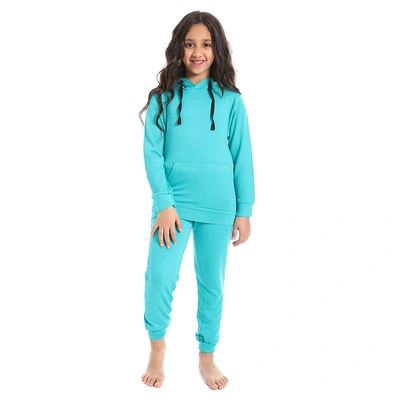 طقم بيجامة بناتي كادي - تركواز 1425