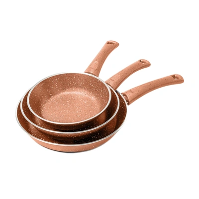 حلل جرانيت برو من لازورد - 3 قطع - مقاس 20، 24، 28 سم - نحاسي