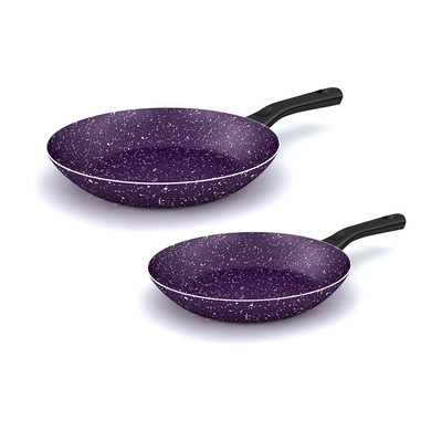 حلل جرانيت لازورد - مقاس 22، 26 سم - موف - 2 قطعة