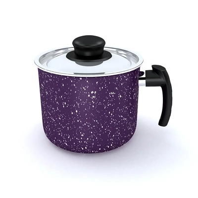 لبانة جرانيت لازورد بغطاء ستانلس - 16 سم - موف