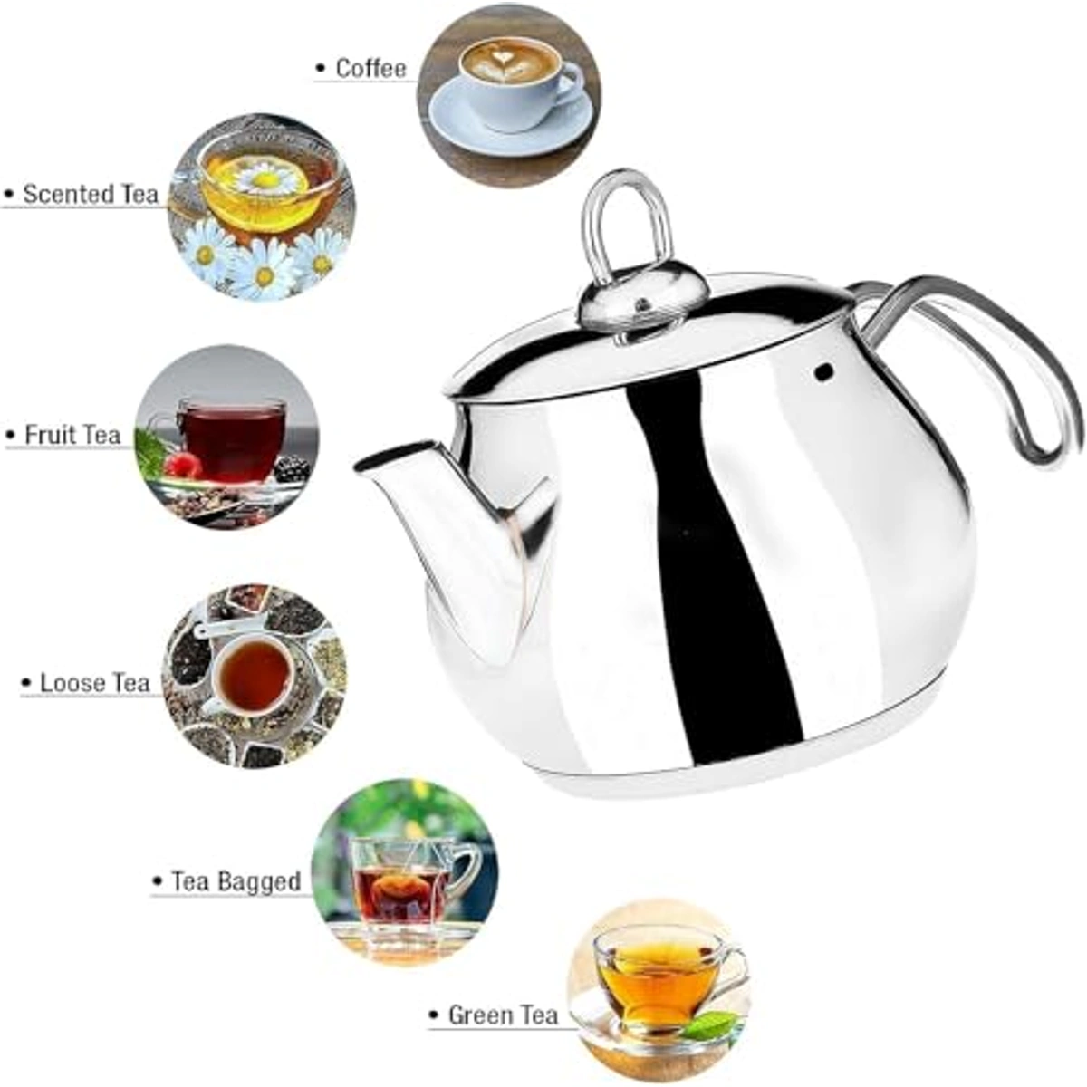 براد شاي ستانليس ستيل كبير - 2 لتر - 24051