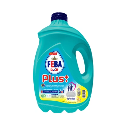 فيبا بلس منظف اطباق - انتي باكتيريا - 3 كجم - 6 عبوة