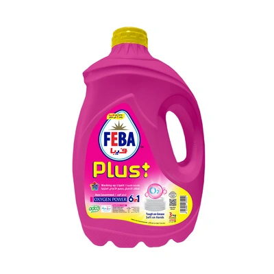 فيبا بلس منظف اطباق - اوكسي - 3 كجم - 6 عبوة