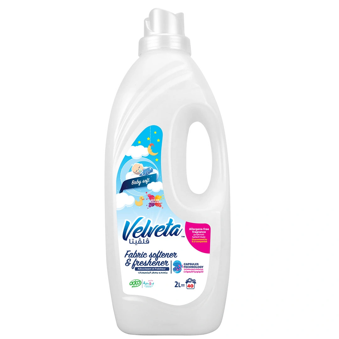 فلفيتا منعم ومعطر منسوجات نعومة الأطفال - 2 لتر.