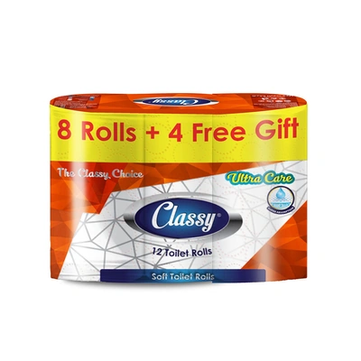 كلاسي مناديل تواليت مضغوط إقتصادي - 8+4 بكرة