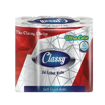 كلاسي مناديل تواليت ناعمة - 24 بكرة