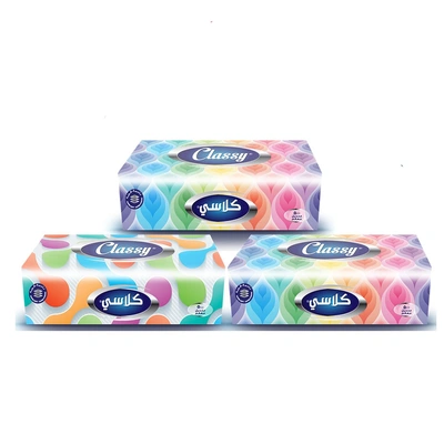 كلاسي مناديل سمارت باك - 500 منديل - 3 قطع