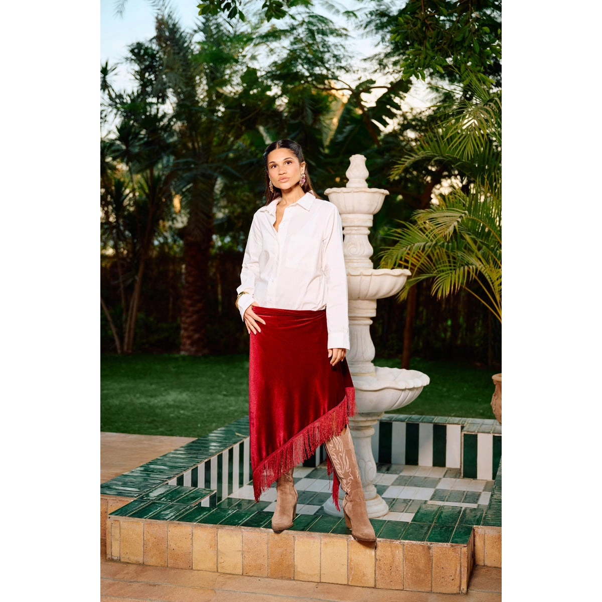 كيمونو قطيفة بتصميم ملفوف من كارينا 58669