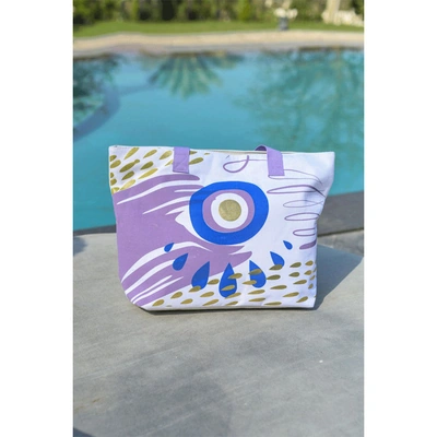 شنطة بحر متعددة الألوان - بنفسجي B-1