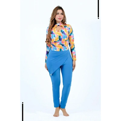 مايوه بوركيني حريمي - أزرق Sd1268