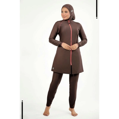 مايوه بوركيني حريمي - بني Z112