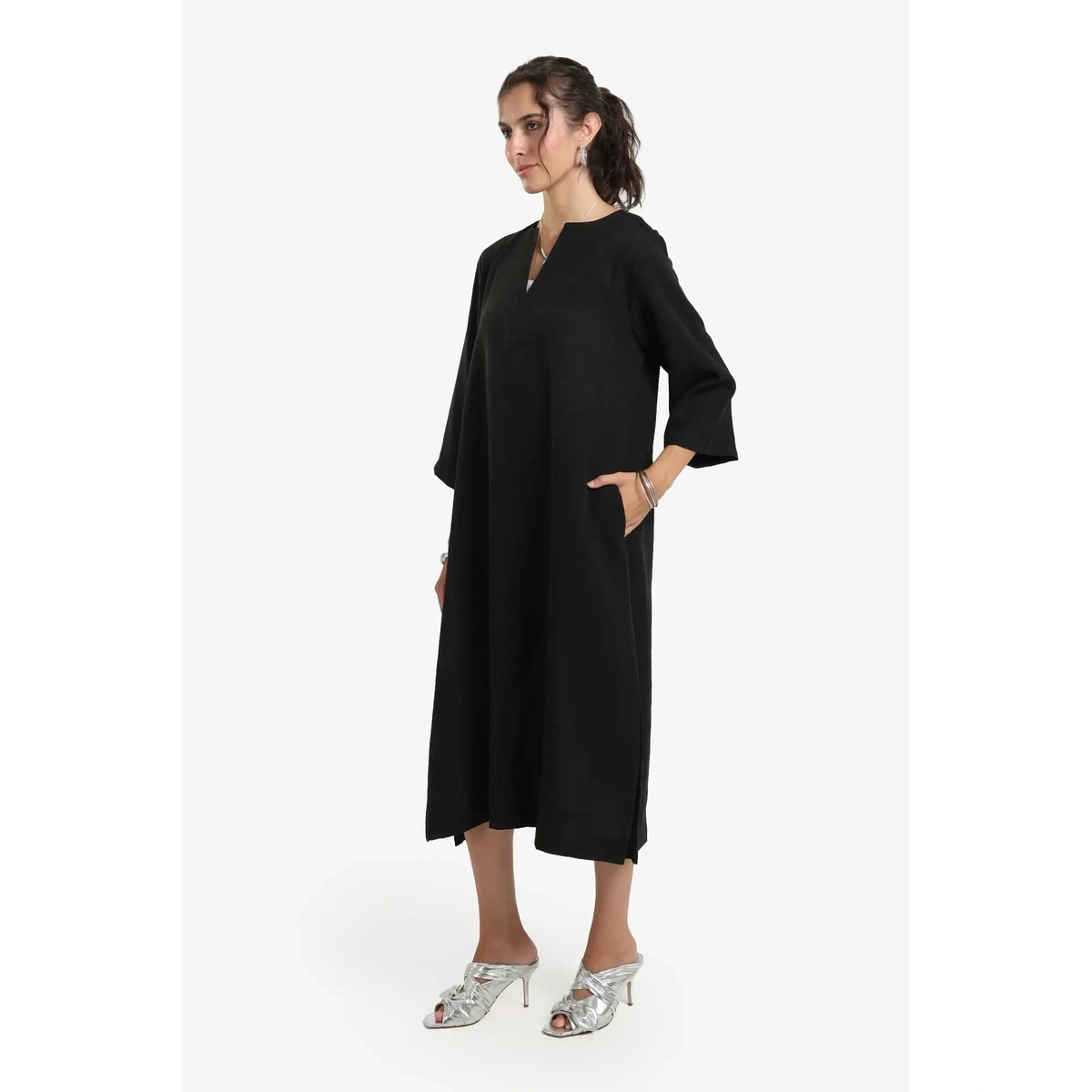 فستان ميدي مريح للبيت من كارينا - 57494