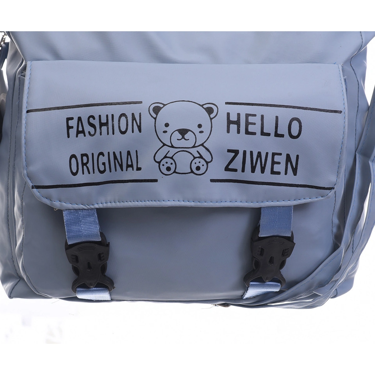 شنطة كتف حريمي وتر بروف متعددة الجيوب بطبعة مع محفظة خارجية