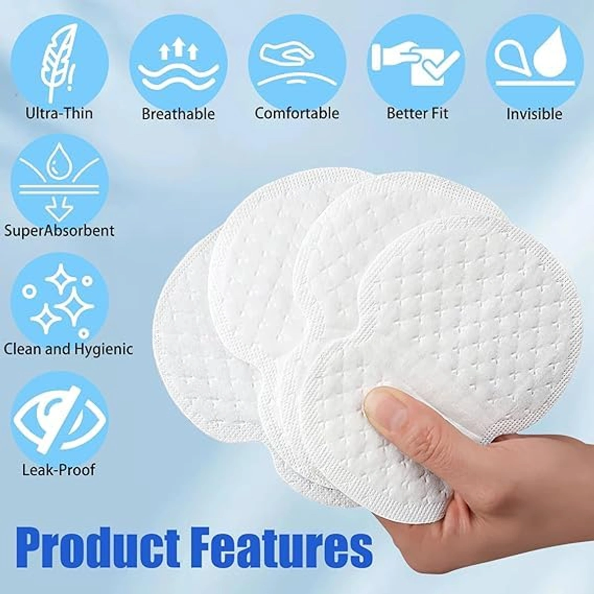 وسادات لاصقة للحماية من العرق - 12 قطعة