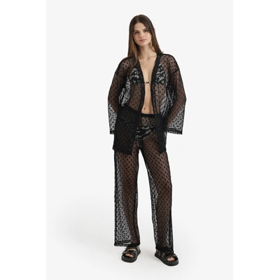 طقم شاطئ بنقشة ورد مفرغة من كارينا 58746