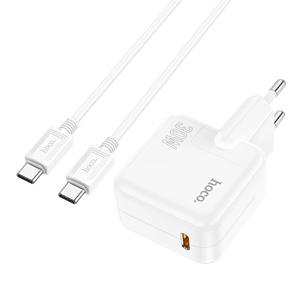شاحن هوكو C112A قدرة 30 وات Type-C - أبيض